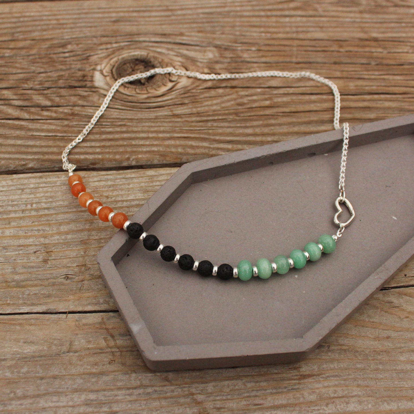 Aventurine and Lava Necklace