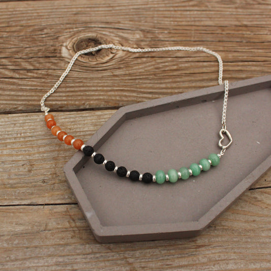 Aventurine and Lava Necklace