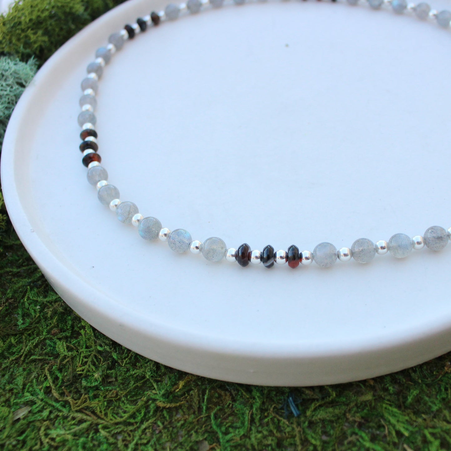 Labradorite and Tibetan Agate Necklace