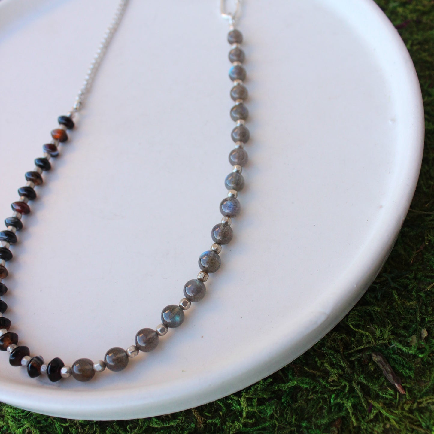 Labradorite and Tibetan Agate Necklace