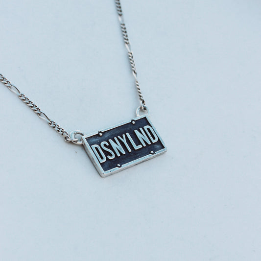 License Plate Necklace