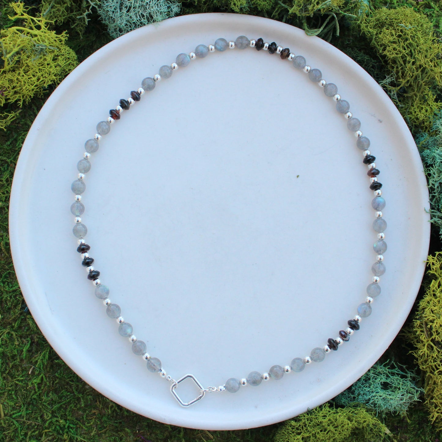 Labradorite and Tibetan Agate Necklace