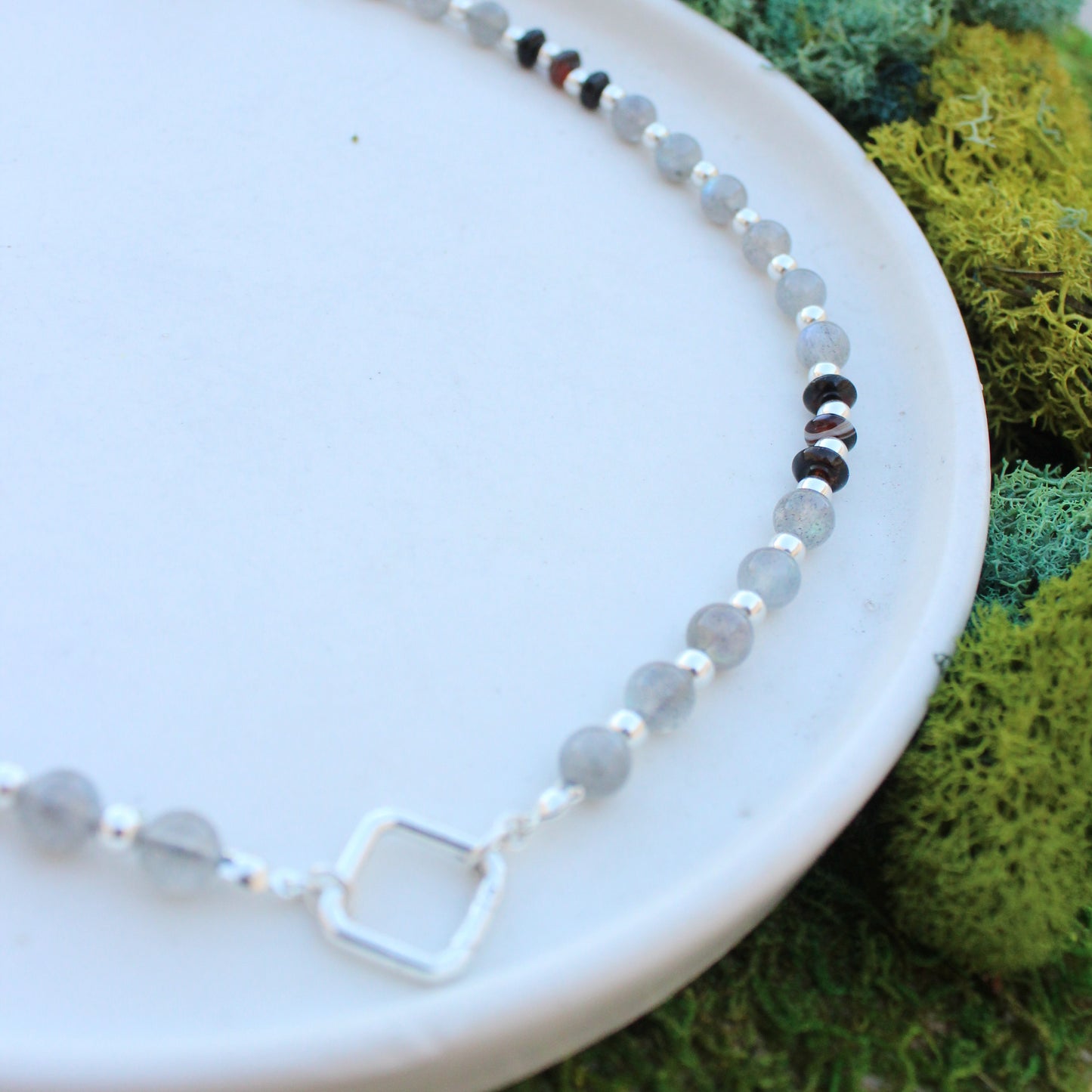 Labradorite and Tibetan Agate Necklace