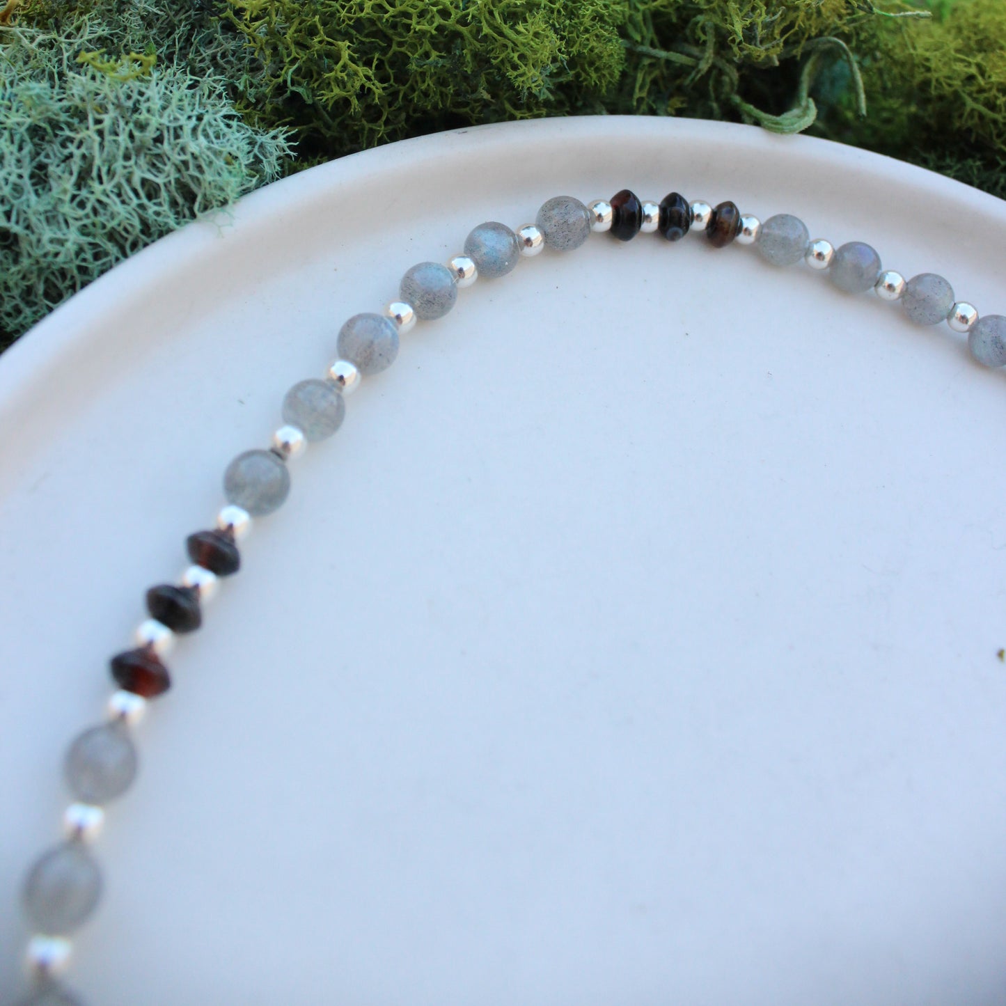 Labradorite and Tibetan Agate Necklace